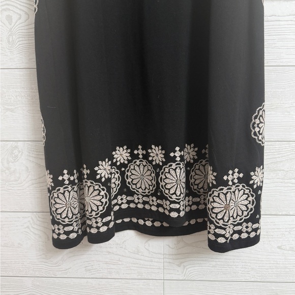INC Women’s Black Cotton Embroidered Sleeveless Dress. Size M - Picture 6 of 8